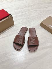 Okify Christian Louboutin Dark Brown Slides 1.5cm EU34-43 - 1