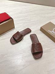 Okify Christian Louboutin Dark Brown Slides 1.5cm EU34-43 - 4