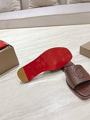 Okify Christian Louboutin Dark Brown Slides 1.5cm EU34-43 - 3