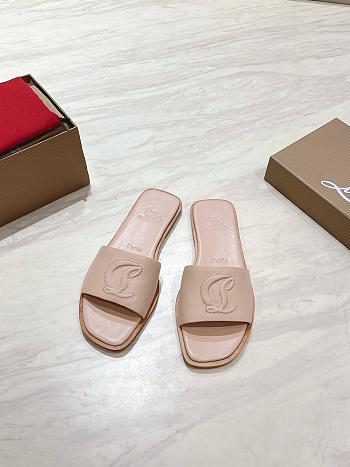 Okify Christian Louboutin Nude Slides 1.5cm EU34-43