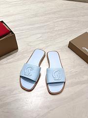 Okify Christian Louboutin Blue Slides 1.5cm EU34-43 - 1