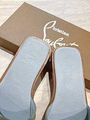Okify Christian Louboutin Blue Slides 1.5cm EU34-43 - 5