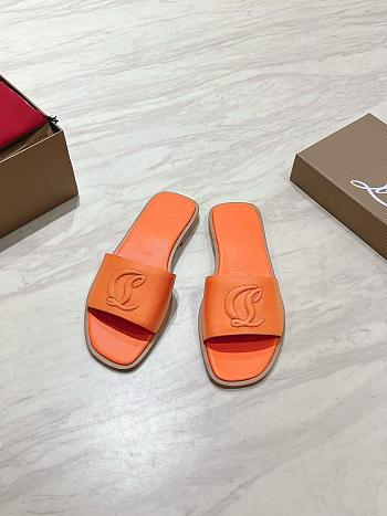 Okify Christian Louboutin Orange Slides 1.5cm EU34-43