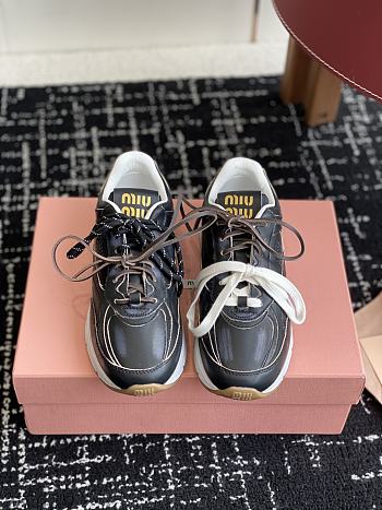 Okify MiuMiu Black Sneakers With 3 Laces 5cm EU35-40