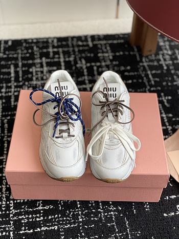 Okify MiuMiu White Sneakers With 3 Laces 5cm EU35-40