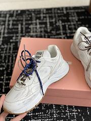 Okify MiuMiu White Sneakers With 3 Laces 5cm EU35-40 - 5