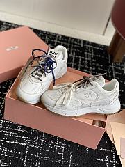 Okify MiuMiu White Sneakers With 3 Laces 5cm EU35-40 - 2