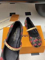 Okify Louis Vuitton Romy Cherry Ballet Shoes In Black EU35-41 - 6