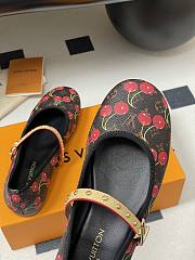 Okify Louis Vuitton Romy Cherry Ballet Shoes In Black EU35-41 - 5