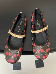 Okify Louis Vuitton Romy Cherry Ballet Shoes In Black EU35-41 - 4