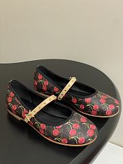 Okify Louis Vuitton Romy Cherry Ballet Shoes In Black EU35-41 - 1