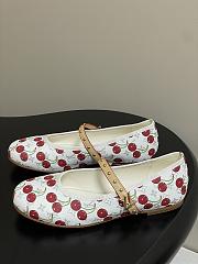 Okify Louis Vuitton Romy Cherry Ballet Shoes In White EU35-41 - 5