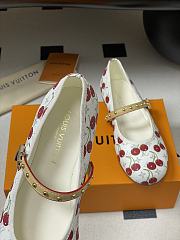 Okify Louis Vuitton Romy Cherry Ballet Shoes In White EU35-41 - 4