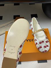 Okify Louis Vuitton Romy Cherry Ballet Shoes In White EU35-41 - 2