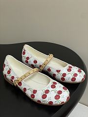 Okify Louis Vuitton Romy Cherry Ballet Shoes In White EU35-41 - 1