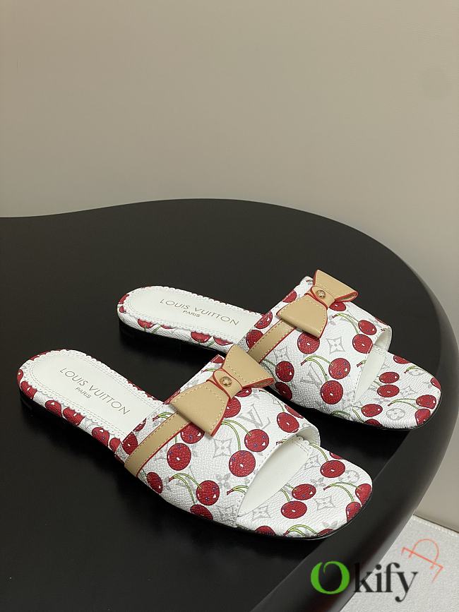 Okify Louis Vuitton x TM Cherry Slides In White EU35-41 - 1