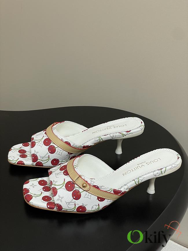 Okify Louis Vuitton x TM Cherry High Heel Sandals In White 6cm EU35-41 - 1