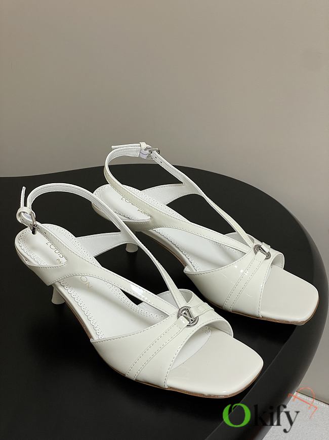 Okify Louis Vuitton White High Heel Sandals 4.5cm EU35-41  - 1