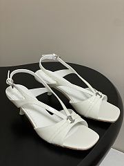 Okify Louis Vuitton White High Heel Sandals 4.5cm EU35-41  - 1