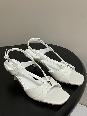 Okify Louis Vuitton White High Heel Sandals 4.5cm EU35-41 