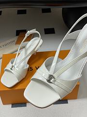 Okify Louis Vuitton White High Heel Sandals 4.5cm EU35-41  - 4