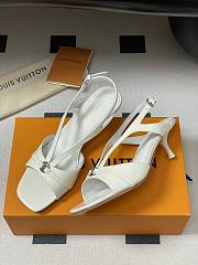 Okify Louis Vuitton White High Heel Sandals 4.5cm EU35-41  - 3