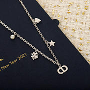 Okify Dior Silver Petit CD Lucky Charm Necklace - 4