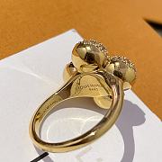 Okify Louis Vuitton Pink Diamond Four-Leaf Clover Ring  - 6