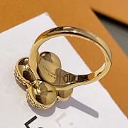 Okify Louis Vuitton Pink Diamond Four-Leaf Clover Ring  - 4