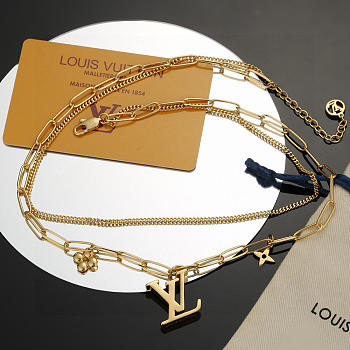 Okify Louis Vuitton Gold Necklace 23458
