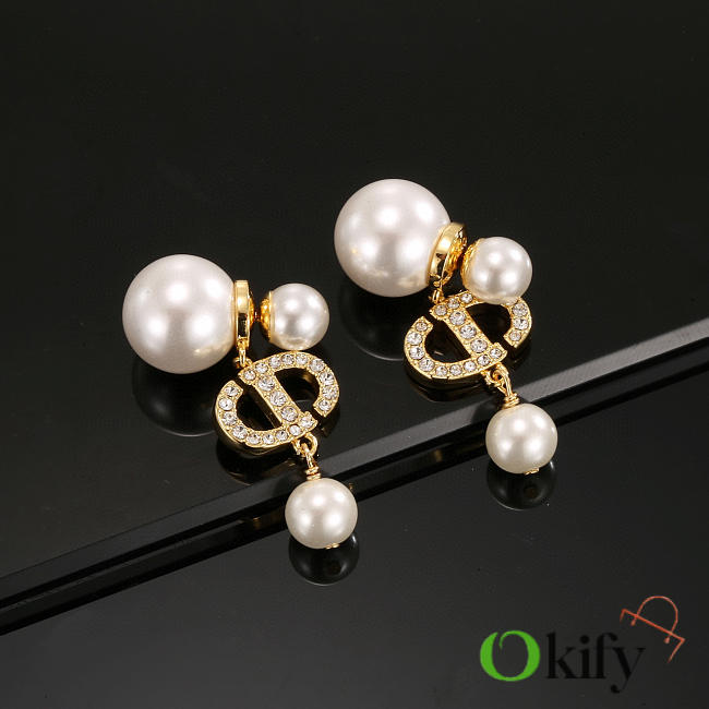 Okify Dior Tribales Pearl Earrings  - 1