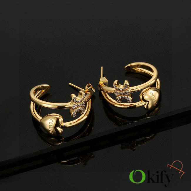 Okify Celine Gold Earrings 23462 - 1