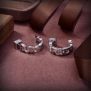 Okify Burberry Silver Hoop Earrings  - 5