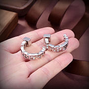 Okify Burberry Silver Hoop Earrings  - 3