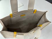 Okify Chloe Large Woody Tote Bag In Yellow 45x33x13cm  - 5