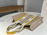 Okify Chloe Large Woody Tote Bag In Yellow 45x33x13cm  - 3