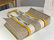 Okify Chloe Large Woody Tote Bag In Yellow 45x33x13cm  - 2