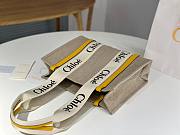 Okify Chloe Medium Woody Tote Bag In Yellow 37x26x12cm - 4