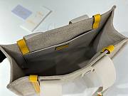 Okify Chloe Medium Woody Tote Bag In Yellow 37x26x12cm - 3