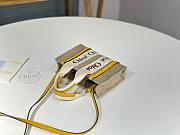 Okify Chloe Mini Woody Tote Bag In Yellow 20x14x6cm - 6