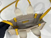 Okify Chloe Mini Woody Tote Bag In Yellow 20x14x6cm - 4