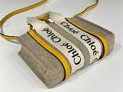 Okify Chloe Mini Woody Tote Bag In Yellow 20x14x6cm - 3