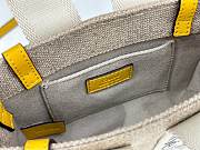 Okify Chloe Mini Woody Tote Bag In Yellow 20x14x6cm - 2