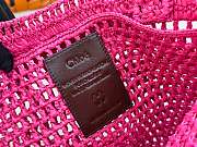 Okify Chloe Summer Banana Raffia Tote Bag In Pink 33x37x2cm  - 5