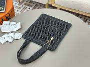 Okify Chloe Summer Banana Raffia Tote Bag In Black 33x37x2cm  - 5