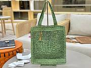Okify Chloe Summer Banana Raffia Tote Bag In Green 33x37x2cm  - 1
