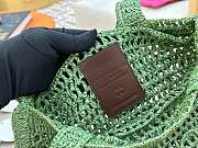 Okify Chloe Summer Banana Raffia Tote Bag In Green 33x37x2cm  - 5