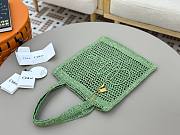 Okify Chloe Summer Banana Raffia Tote Bag In Green 33x37x2cm  - 3