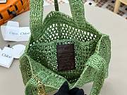 Okify Chloe Summer Banana Raffia Tote Bag In Green 33x37x2cm  - 2