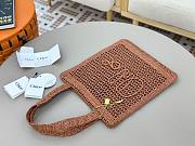 Okify Chloe Summer Banana Raffia Tote Bag In Brown 33x37x2cm  - 5
